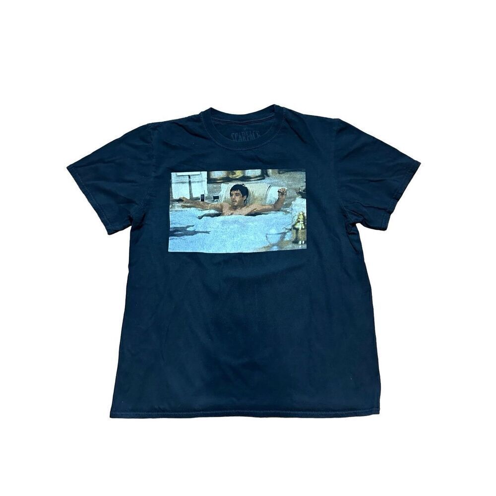 Scarface T-Shirt Men's Small Al Pacino Bath Tub Print Sz M
